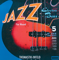 JF345 Jazz Flat Wound    5- -, , .,43-136, Thomastik