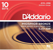 EJ17-10P Phosphor Bronze     ., 10 , 13-56, D'Addario