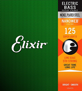 15425 NANOWEB  5-   -, Super Light B, .125, , Elixir