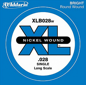 XLB028W Nickel Wound    -, , .028, D'Addario