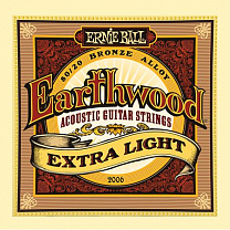 P02006 Earthwood Extra Light     , , 10-50, Ernie Ball