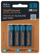 00-00026394 Ultra   LR6 AA Alkaline 1.5, 4, GoPower