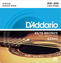 EZ940 AMERICAN BRONZE 85/15   12-   Light 10-50 D`Addario