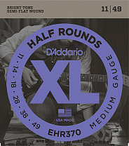 EHR370 Half Round    , Medium, 11-49, D'Addario