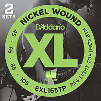 EXL165TP Nickel Wound   -, Custom Light, 45-105, 2 , Long, D'Addario