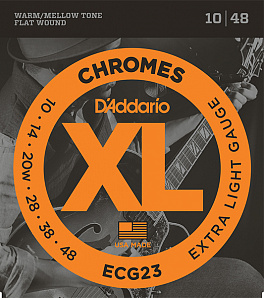 ECG23 Chromes Flat Wound    , Extra Light, 10-48, D'Addario