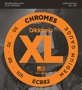 ECB82 Chromes    -, Medium, 50-105, Long Scale, D'Addario