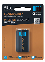 00-00026400 Ultra    6LR61 Alkaline 9, GoPower