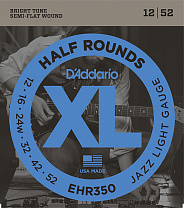 EHR350 Half Round    , Jazz Light, 12-52, D'Addario